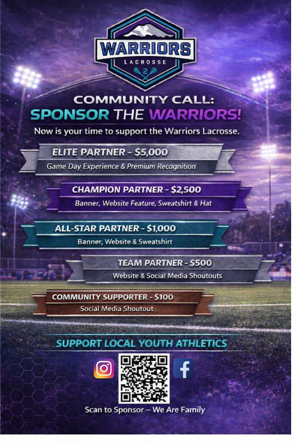 Warriors Sponsorship Ad